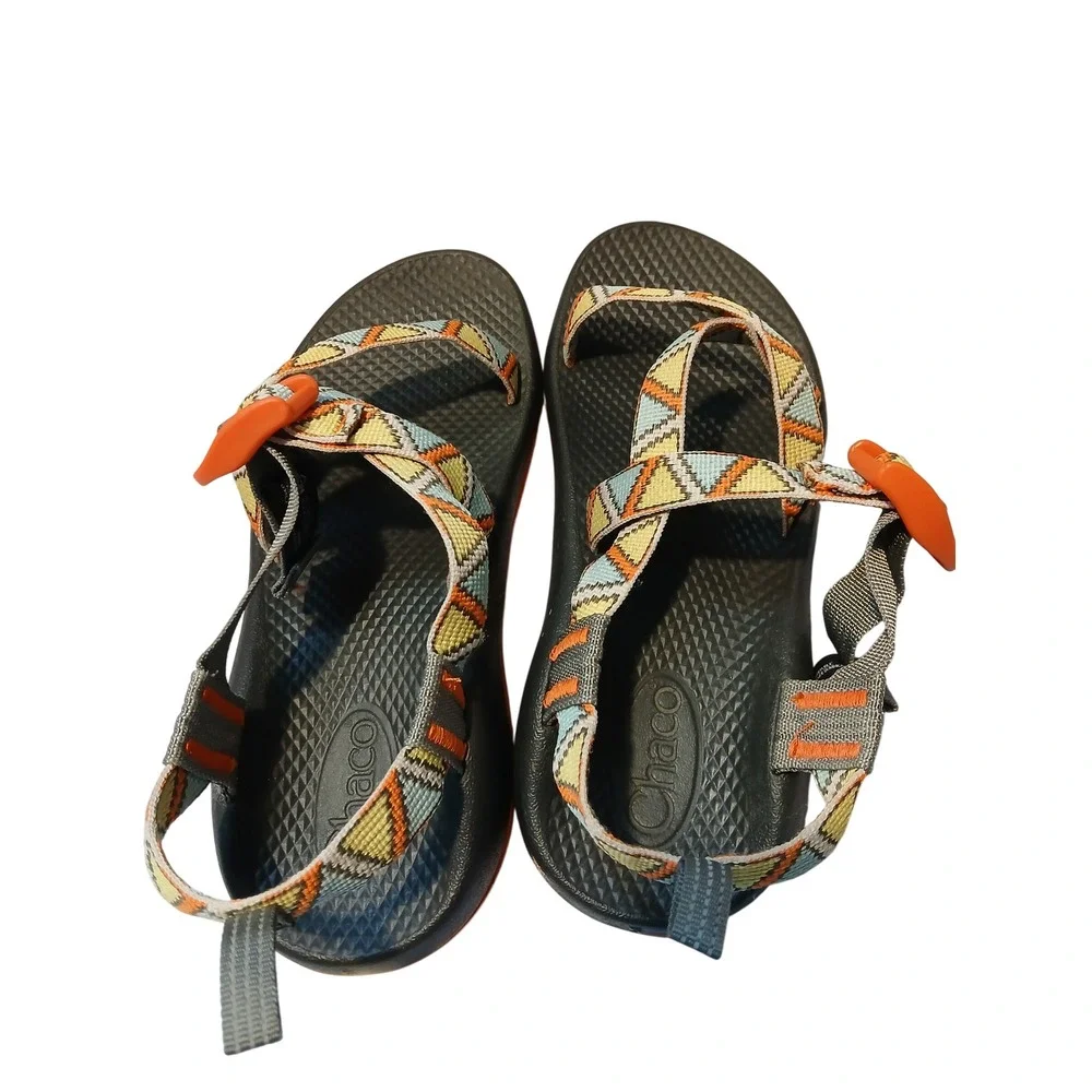 Chaco Z Sandals Women's Geometric Print Orange Buckle‎ Outdoor Active